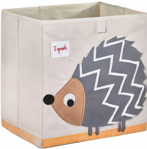 3 Sprouts Toy Storage Organizer: Toy Box Cube Organizer for Playroom, Nursery - Foldable Storage Bin - Hedgehog