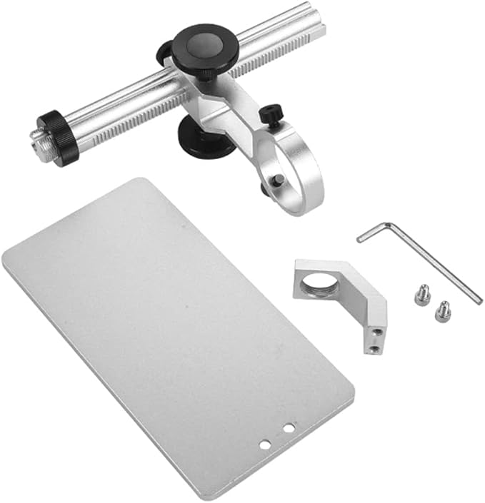 Aluminum Alloy Microscope Stand Holder for USB Digital Microscope, Cainda Stable Metal Stand Bracket with Portable Carrying Case, Support Adjusted Up and Down Easy to Focus
