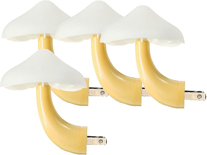 AUSAYE 4 Pack Plug in Night Light Sensor Light, Color Changing Mushroom Light LED Nightlights for Kids, Adults, Bedroom, Bathroom,Hallway, Stairs, Kitchen