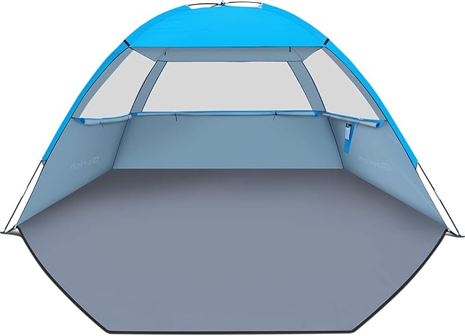 Gorich Beach Tent Sun Shelter for 3/4-5/6-7/8-10 Person with UPF 50+ UV Protection, Lightweight & Easy Setup Beach Shade Canopy, Portable Beach Shade Tent Beach Cabana