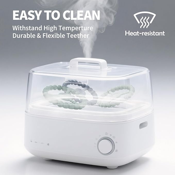 3 Pack Baby Teething Toys 3-6 Months, Silicone Ring Teethers for Babies 6-12 Months, Freezer Safe Chew Toy with Textured Grip for Boys Girls Teething Relief, Infant Easter Gift (Mint Green Blue)