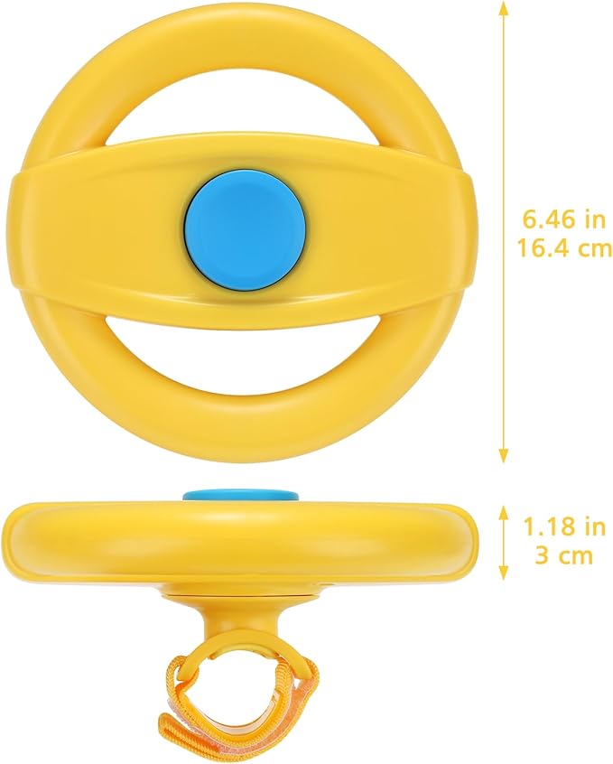 Accmor Stroller Steering Wheel Toy, Pretend Driving Simulated Steering Wheel for Baby Stroller Shopping Carts, Universal Detachable Funny Stroller Shopping Carts Toy Attachment Accessories