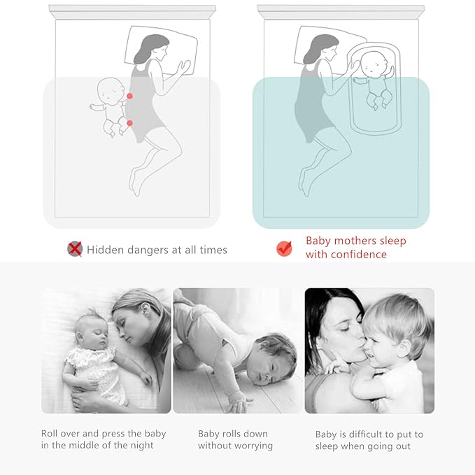 Baby Lounger for Newborn Portable Bag,Baby Nest Play Gym mat with Strap,Newborn Lounger Adjustable Size & Inner Zipper Lengthen Space to 24 Months(Gray Thousand Bird Check)