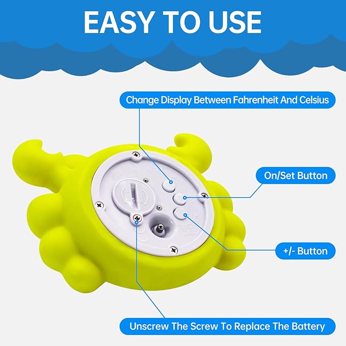 b&h Baby Bath Thermometer, Toddlers Safety Bathtub Water Thermometer, Baby Room and Bath Floating Toy, Fahrenheit and Celsius