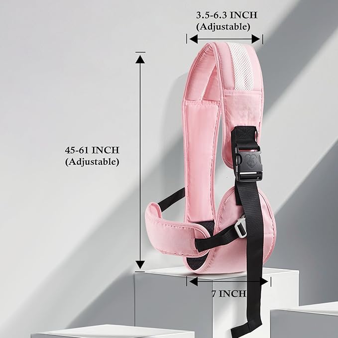 Baby Carrier Newborn to Toddler-Adjustable Baby Sling Carrier,Toddler Carrier for 25-60lbs,Comfortable Toddler Sling for Hands-Free Carrying (Pink)