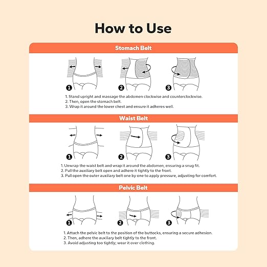 3 in 1 Postpartum Belly Band (Black), Post Partum Waist Binder, Posture Correction Abdominal Binder, Belly Band Postpartum Belly Wrap, Postpartum Belly Wrap (For waistline 25"-35", S/M)