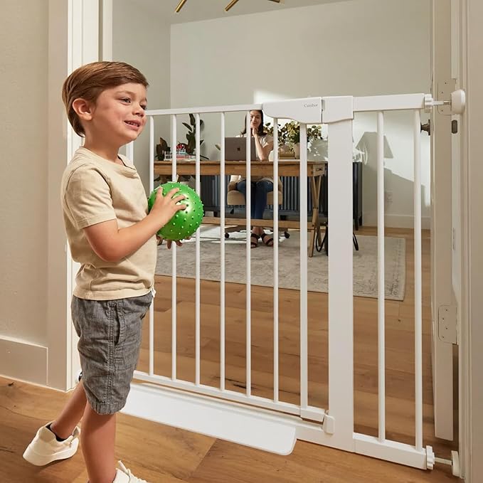 Cumbor 36" Extra Tall Baby Gate for Dogs and Kids with Wide 2-Way Door, 29.7-40.6" Width, and Auto Close Personal Safety for Babies and Pets, Fits Doorways, Stairs, and Entryways