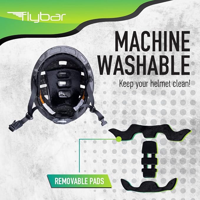 Flybar Kids Bike Helmet - Dual Certified Adjustable Dial, Lightweight Skateboard Helmet, Roller Skating, Pogo, Electric Scooter, Snowboard, Youth and Toddler Helmet, Boys & Girls 3-14