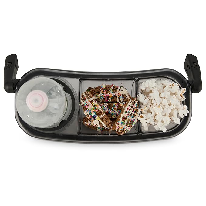 Snack Tray Fits for UPPAbaby Vista V3/Vista V2/Vista/Cruz/Cruz V2/ RumbleSeat/RumbleSeat V2, Updated Snack Tray with Two Snack Compartments & Cup Holder, Quick Attachment, Stroller Accessories