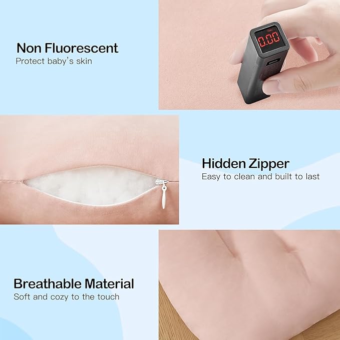 Baby Lounger for Newborn, Bionic Design Baby Lounger, Soft Organic Cotton Breathable Lounger for Infants 0-18 Months (Purple)