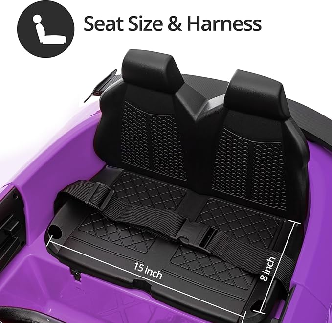 Licensed Audi Electric Kids Car, 12V Kids Ride-on Toy Car for Toddlers w/Remote - Purple