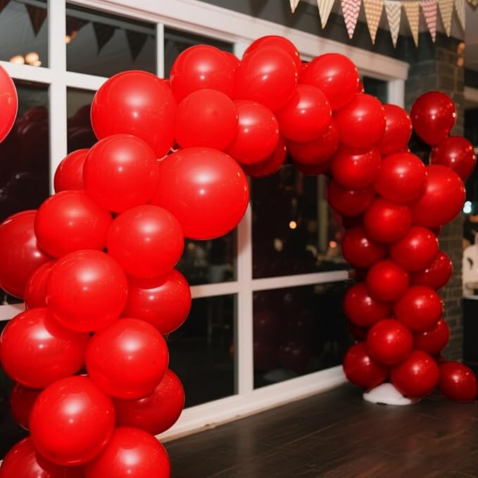 140pcs Red Round Balloons Different Sizes 18 12 10 5 Inch Latex Balloons for Arch Decoration Party Balloon Kit for Graduation Birthday Party Wedding Balloon Baby Shower Decoration