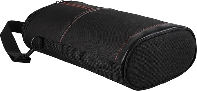 ALLCAMP 2 Bottle Wine Tote Carrier - Insulated Portable Padded Canvas Wine Bag for Travel, BYOB Restaurant, Wine Tasting, Party, Great Christmas Day Gift for Wine Lover,Black