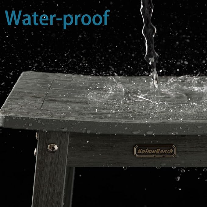 Shower Bench Seat, Waterproof Shower Stool for Shaving Legs, Foot Stool for Spa Bathroom, Bath Chair Seat, Weather Resistant/Non-Slip, Indoor/Outdoor Use, Gray