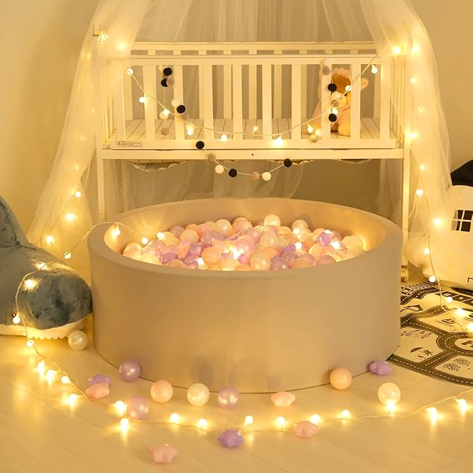 GOGOSO Balls for Ball Pit - Plastic Ball for Toddlers 1-3, Baby Kids Ball Pool Decoration 50 100 200 300 500 1000 (A Purple+Pink+White+Clear, 50 Balls)