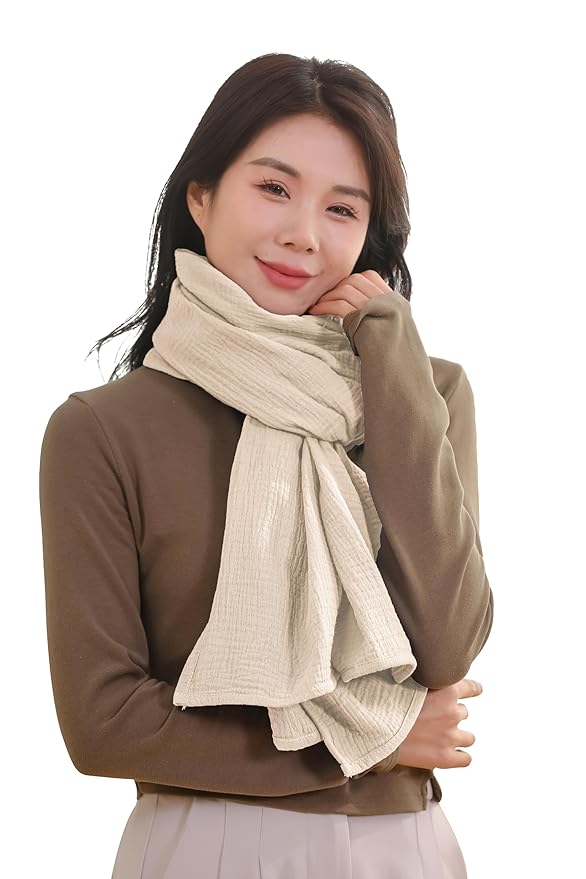 2-Pack Nursing Covers for Breastfeeding, 100% Organic Cotton Muslin Breastfeeding Cover, Multi-Use Nursing Scarf, Car Seat Canopy, Stroller Cover, Soft Breathable Baby Blanket Khaki Brown