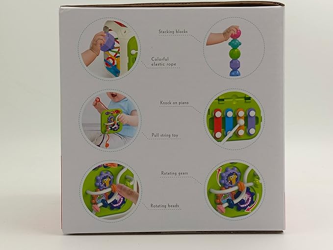 AiTuiTui Multifunction Baby Sensory Activity Cube Toys for 12 18 Months, Shape Sorter Early Learning Educational Interactive Toys for Toddlers 1 2 Year Old Boy Girl, 1st Birthday Gifts