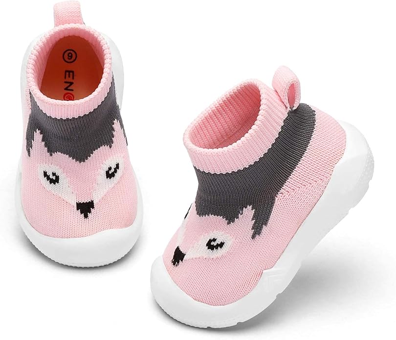 Engtoy Baby Shoes & Socks - Non-Slip Breathable Slippers with Soft Rubber Sole - Baby Boys & Girls Slip On Sneakers