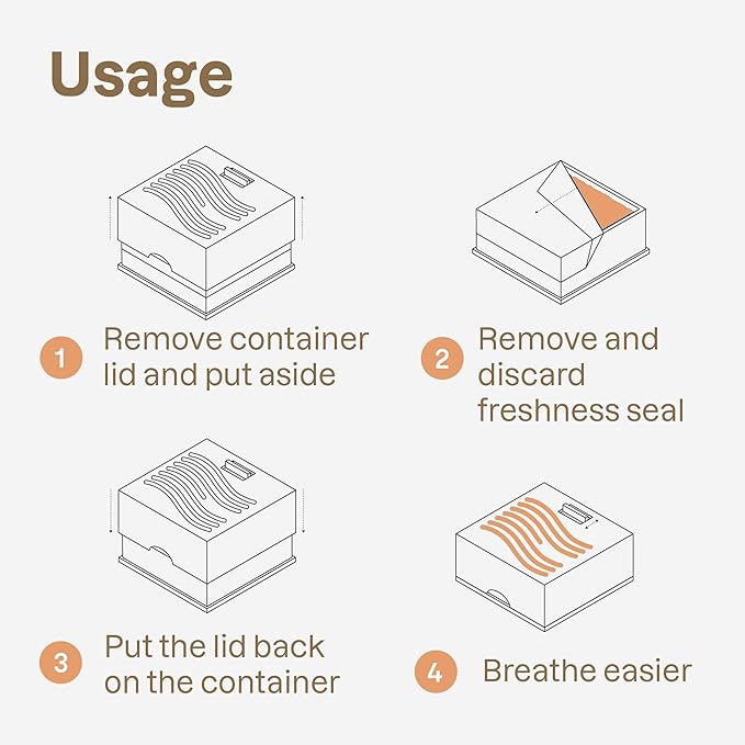 ATTITUDE Air Purifier with Activated Carbon Filter, Plant- and Mineral-Based Ingredients, Traps Pet Odors and Pollutants, Vegan and Cruelty-free, Lavender, 8 Ounces