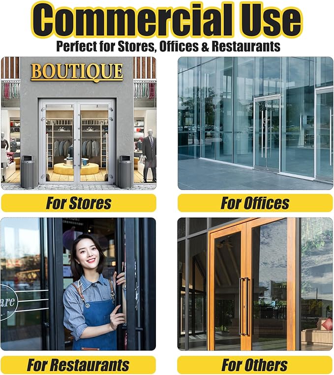 5PCS Commercial Door Handle Covers - Heat-Resistant Neoprene Sleeves with Hook & Loop Closure, Universal Fit for Business/Office/Store Doors