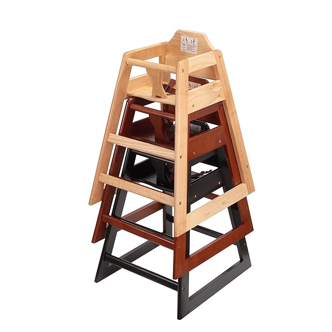Hight Quality, Baby Highchairs, Durable Dining Feeding Chair with Steps, High Chairs for Babies and Toddlers, Seating Ready-to-Assemble Restaurant Wood High Chair, Wooden High Chair, Seria 01