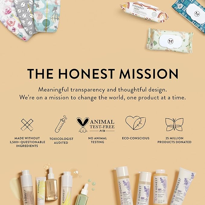 The Honest Company 2-in-1 Cleansing Shampoo + Body Wash | Gentle for Baby | Naturally Derived, Tear-free, Hypoallergenic | Sweet Almond Nourish, 10 fl oz