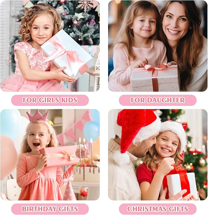 Kids Cross Body Bag, Birthday Gifts for 4 5 6 7 8 9 10 Year Old Girls Gift, Small Sling Bags for Girls Kid Daughter Birthday Gift for Kids Girl Monogram Small Sling Bag (Blue K)