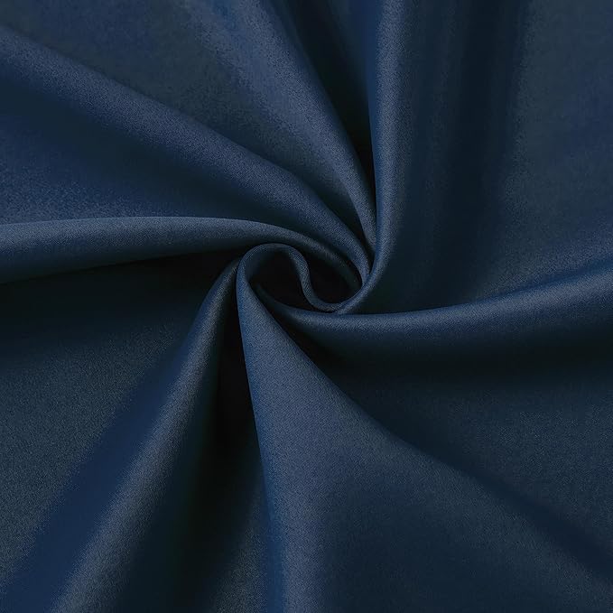 KEQIAOSUOCAI Navy Blue Curtains 102 Inches Long 2 Panels Set, Pinch Pleated Thermal Insulated Blackout Room Darkening Curtain for Living Room,Window Draperies with Hooks(Navy Dark Blue,40x102-inch)