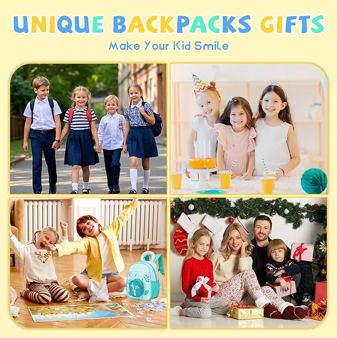 SUN EIGHT Kids Backpack with Plush Toy โ Cute & Durable School Bag for Toddlers and Kindergarten
