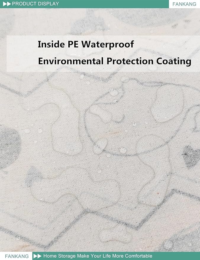 FANKANG Storage Bins, Nursery Hamper Canvas Laundry Basket Foldable with Waterproof PE Coating Large Storage Baskets for Kids Boys and Girls, Office, Bedroom, Clothes,Toys(Rec-whales )