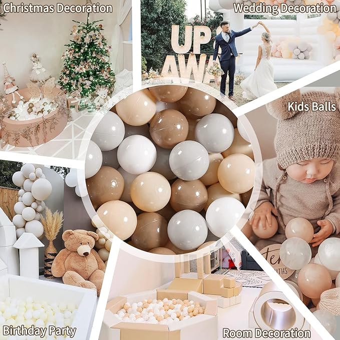 GOGOSO Ball Pit Balls for Toddlers,100pcs 2.15inch Crawl Balls BPA Free Crush Proof PlayBalls Soft Plastic Bals for Toddler, Pool Tent Party Favors Summer Water Bath Toy