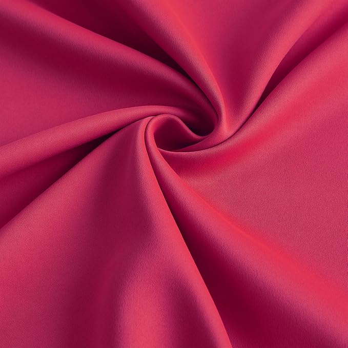 Custom Pleated Curtains Hot Pink Color, Heat Blocking Window Treatment for Bedroom Vertical Draft Blackout Magenta Drapes for Living Room 40 Wide by 90 Inch Long, 2 Panels, Hot Pink, Pinch Pleat