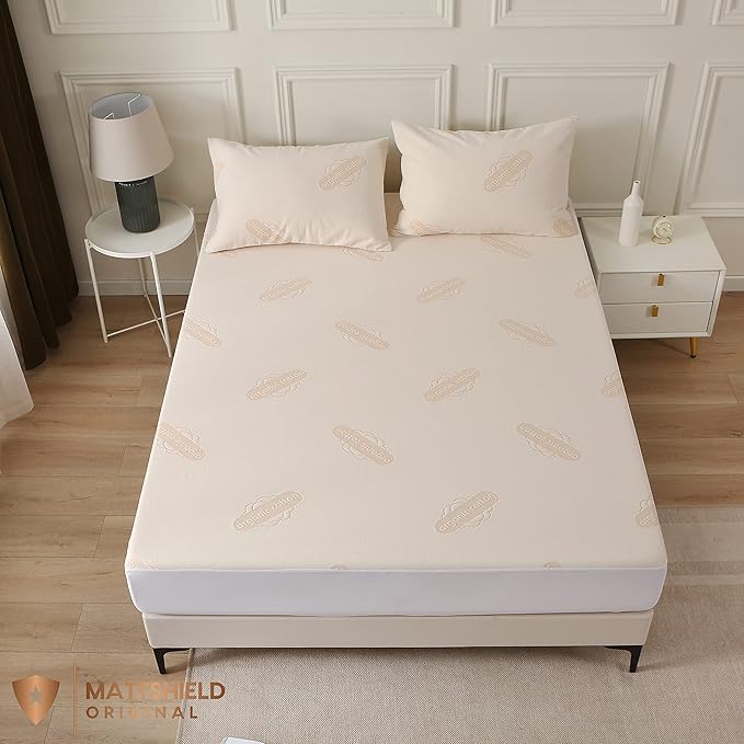 Waterproof Organic Mattress Protector Full - Organic Cotton Breathable Mattress Pad Cover - 250 GSM Comfort - Deep Pocket - Fitted Comfort
