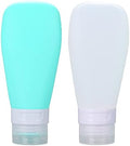 LUFEVRM 2 Pcs Silicone Travel Bottles, 3oz Leak Proof Refillable Squeeze by LUFEVRM