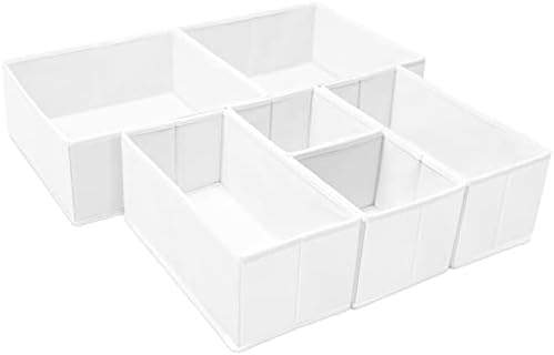 Criusia 6 Pack Clothes Drawer Organizer, Fabric Foldable Closet Dresser Drawer by Criusia