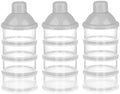 Accmor Formula Dispenser On The Go, 4 Compartments Stackable Formula Container by Accmor
