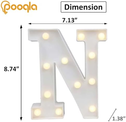 Pooqla LED Marquee Letter Lights Sign, Light Up Alphabet Letter - Image 4