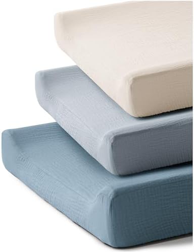 3 Pack Muslin Changing Pad Covers by Coreeky