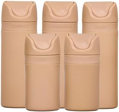 RIES Travel Bottles for Toiletries | Travel Size Containers | 5 Pack by Ries
