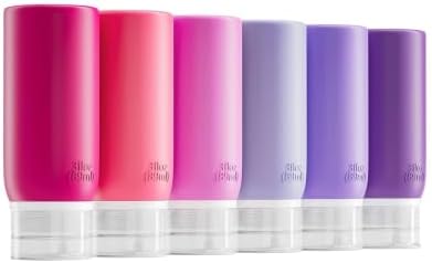 Muslish 6 Pack Travel Bottles for Toiletries by MUSLISH