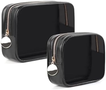 YOPCDJ 2PCS Clear Makeup Bag Set, Waterproof TPU Purse Organizer Pouches by YOPCDJ