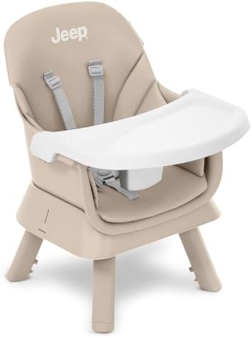 Jeep Milestone 6-in-1 Convertible High Chair by Delta Children, Light Tan - Image 6