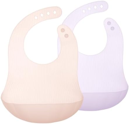 Olababy Fold N Go Silicone Baby Bib w/Travel Case, Waterproof by Olababy