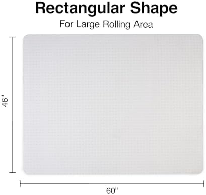 Staples Office Chair Mat, 60x46 Inch, Flat-Pile Carpet - Image 5