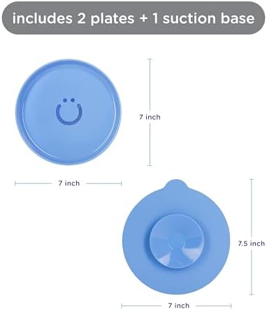 Ubbi Silicone Suction Plates for Babies & Toddlers, Polaris Blue - Image 5