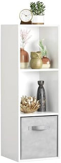 Whitmor 3 Cube Bookcase Stackable MDF Storage Organizer 11 Inch by Whitmor
