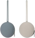 2 Pack Silicone Pacifier Holder Case, Light Grey/Tradewinds by Socub