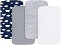 Baby Bassinet Sheets 4 Pack, Compatible by Bilobanbabybedding