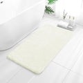 Polyester Bathroom Rug 24"x48" Cream, Non-Slip Soft Shaggy Bath Mat by Kildoss