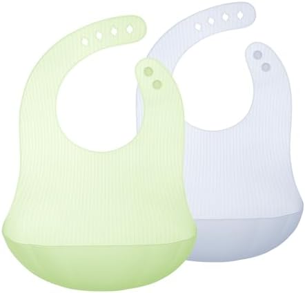 Olababy Fold N Go Silicone Baby Bib w/Travel Case, Waterproof by Olababy